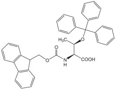 Fmoc-O-trityl-L-threonine structure, CAS 133180-01-5