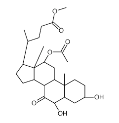 12-(Acetyloxy)-3,6-dihydroxy-7-oxocholan-24-oic acid methyl ester structure, CAS 133181-56-3