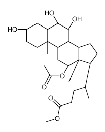 12-(Acetyloxy)-3,6,7-trihydroxycholan-24-oic acid methyl ester structure, CAS 133181-57-4