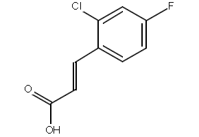 2-Chloro-4-fluorocinnamic acid structure, CAS 133220-86-7