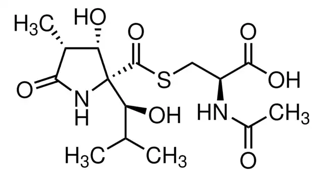 Lactacystin structure, CAS 133343-34-7