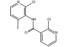 2-Chloro-N-(2-chloro-4-methylpyridin-3-yl)nicotinamide structure, CAS 133627-46-0