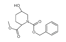 (2R-trans)-5-Hydroxy-1,2-piperidinedicarboxylic acid 2-methyl 1-benzyl ester structure, CAS 133808-76-1