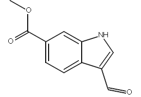 Methyl 3-Formylindole-6-carboxylate structure, CAS 133831-28-4