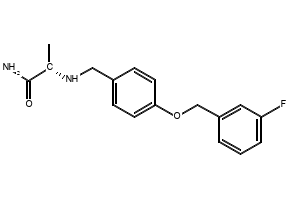 Safinamide structure, CAS 133865-89-1