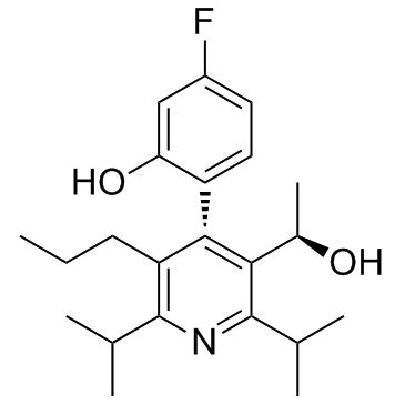 (alphaR,4S)-4-(4-Fluoro-2-hydroxyphenyl)-alpha-methyl-2,6-bis(1-methylethyl)-5-propyl-3-pyridinemethanol structure, CAS 202917-18-8