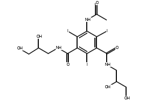 5-Amino-N,N'-bis(2,3-dihydroxypropyl)isophthalamide structure, CAS 203515-86-0