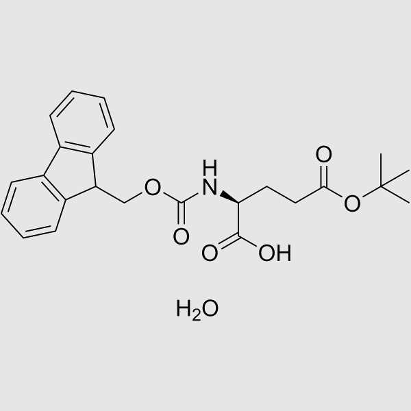 Fmoc-L-Glutamic acid-O-tert-butyl ester hydrate structure, CAS 204251-24-1
