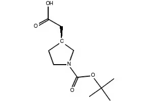 (S)-1-N-Boc-3-pyrrolidineacetic acid structure, CAS 204688-61-9