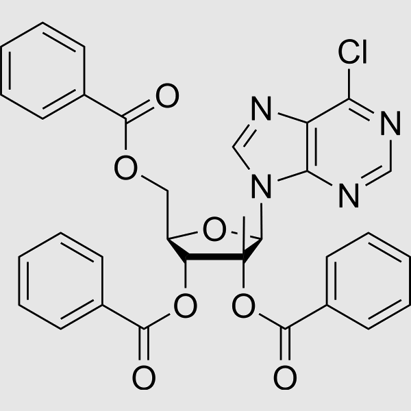 6-Chloro-9-(2,3,5-tri-O-benzoyl-2-C-methyl-beta-D-ribofuranosyl)-9H-purine structure, CAS 205171-04-6