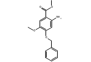 Benzyl 2-amino-4-(benzyloxy)-5-methoxybenzoate structure, CAS 205259-41-2