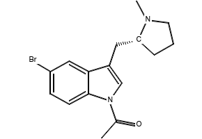 (R)-N-Acetyl-5-bromo-3-(N-methylpyrrolidin-2-ylmethyl)-1H-indole structure, CAS 205369-12-6