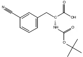 Boc-D-3-cyanophenylalanine structure, CAS 205445-56-3