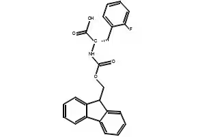 Fmoc-2-fluoro-L-phenylalanine structure, CAS 205526-26-7