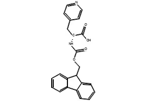 Fmoc-3-(4-pyridyl)-D-alanine structure, CAS 205528-30-9