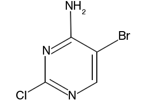 4-Amino-5-bromo-2-chloropyrimidine structure, CAS 205672-25-9