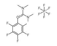 (Dimethylamino)dimethyl(2,3,4,5,6-pentafluorophenoxy)methanaminium hexafluorophosphate structure, CAS 206190-14-9