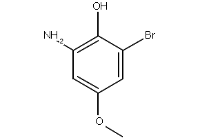 2-Amino-6-bromo-4-methoxyphenol structure, CAS 206872-01-7