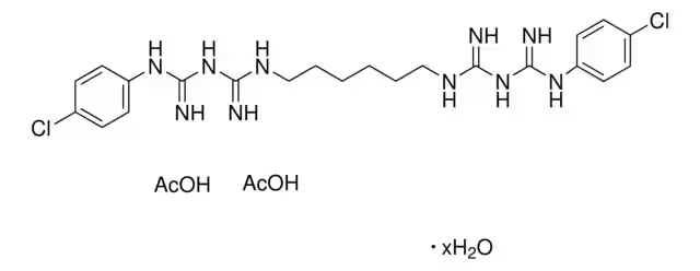 Chlorhexidine diacetate structure, CAS 206986-79-0