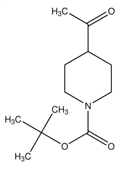 tert-Butyl 4-acetylpiperidine-1-carboxylate structure, CAS 206989-61-9