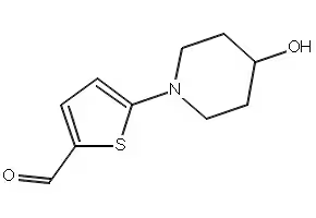 5-(4-Hydroxypiperidino)-2-thiophenecarbaldehyde structure, CAS 207290-72-0