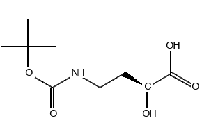 (2S)-4-[[(tert-Butoxy)carbonyl]amino]-2-hydroxybutanoic acid structure, CAS 207305-60-0