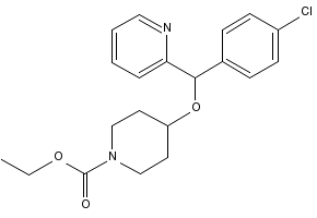 4-[(4-Chlorophenyl)-2-pyridinylmethoxy]-1-piperidinecarboxylic acid ethyl ester structure, CAS 207726-35-0