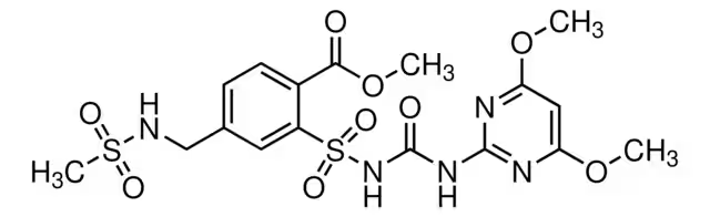 Mesosulfuron-methyl structure, CAS 208465-21-8