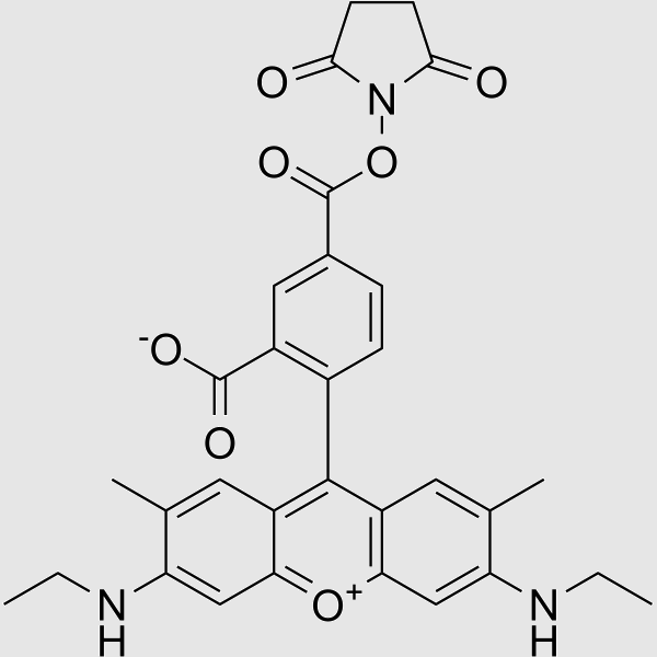 5-Carboxyrhodamine 6G succinimidyl ester structure, CAS 209112-21-0