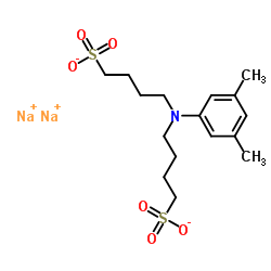 N,N-Bis(4-sulfobutyl)-3,5-dimethylaniline disodium salt structure, CAS 209518-16-1