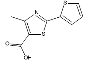 4-Methyl-2-(2-thienyl)-1,3-thiazole-5-carboxylic acid structure, CAS 209540-08-9