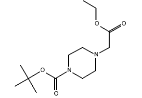 1-Boc-4-ethoxycarbonylmethylpiperazine structure, CAS 209667-59-4