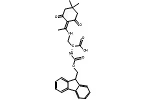 N-Fmoc-[N'-1-(4,4-dimethyl-2,6-dioxocyclohex-1-ylidene)ethyl]-D-2,3-diaminopropionic acid structure, CAS 210830-03-8