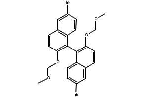 (R)-(+)-6,6'-Dibromo-2,2'-bis(methoxymethoxy)-1,1'-binaphthalene structure, CAS 211560-97-3