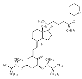 [[(1a,3b,5Z,7E)-25-[(Tetrahydro-2H-pyran-2-yl)oxy]-9,10-secocholesta-5,7,10(19)-triene-1,3-diyl]bis(oxy)]bis[(1,1-dimethylethyl)dimethylsilane] structure, CAS 211866-07-8