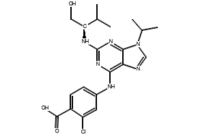 (2R)-2-[[6-[(3-Chloro-4-carboxyphenyl)amino]-9-(1-methylethyl)-9H-purin-2-yl]amino]-3-methyl-1-butanol structure, CAS 212844-54-7