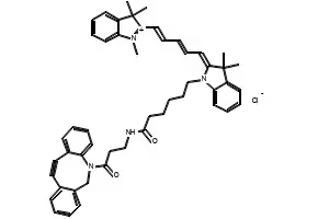 2-[2-[2-Chloro-3-[2-(1,3-dihydro-1,3,3-trimethyl-2H-indol-2-ylidene)ethylidene]-1-cyclohexen-1-yl]ethenyl]-1,3,3-trimethyl-3H-indolium bromide structure, CAS 212964-63-1