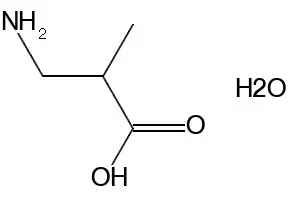 3-Amino-2-methylpropionic acid hydrate structure, CAS 214139-20-5