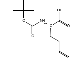 2-(tert-Butoxycarbonylamino)hex-5-enoic acid structure, CAS 214206-61-8