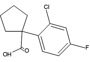 1-(2-Chloro-6-fluorophenyl)cyclopentanecarboxylic acid structure, CAS 214263-03-3