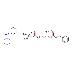 N-Cbz-N'-Boc-D-2,4-diaminobutyric acid dicyclohexylamine salt structure, CAS 214852-61-6