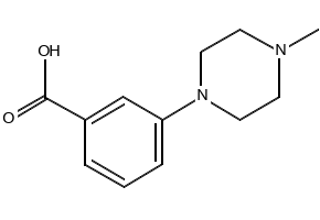 3-(4-Methylpiperazin-1-yl)benzoic acid structure, CAS 215309-01-6