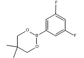 3,5-Difluorobenzeneboronic acid neopentyl glycol ester structure, CAS 216393-57-6