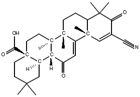 2-Cyano-3,12-dioxooleana-1,9-dien-28-oic acid structure, CAS 218600-44-3