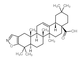 Oleana-2,12-dieno[2,3-d]isoxazol-28-oic acid structure, CAS 218600-48-7