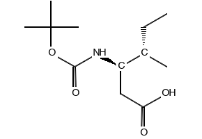 Boc-L-beta-homoisoleucine structure, CAS 218608-82-3