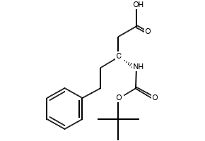 (R)-3-(Boc-amino)-5-phenylpentanoic acid structure, CAS 218608-83-4