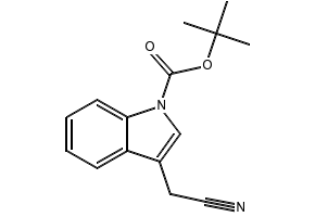 3-(Cyanomethyl)-1H-indole-1-carboxylic acid tert-butyl ester structure, CAS 218772-62-4