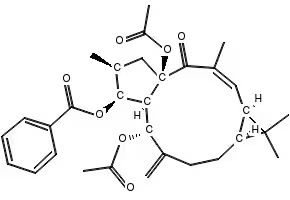 5,15-Diacetyl-3-benzoyllathyrol structure, CAS 218916-52-0