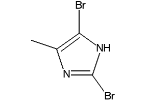 2,5-Dibromo-4-methylimidazole structure, CAS 219814-29-6